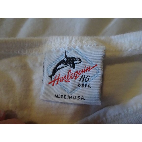 Vintage 80s HARLEQUIN NG  Dolphins TEE Night SHIRT Single Stitch Made In USA szL - Picture 5 of 6